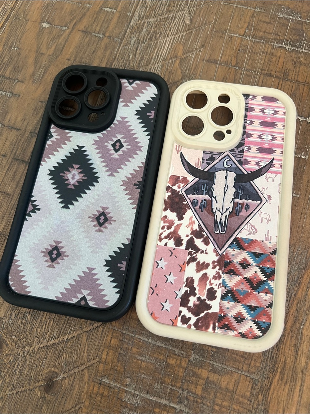 Southwestern Pattern Phone Case - Pink & Black  2 iPhone 14 max pro